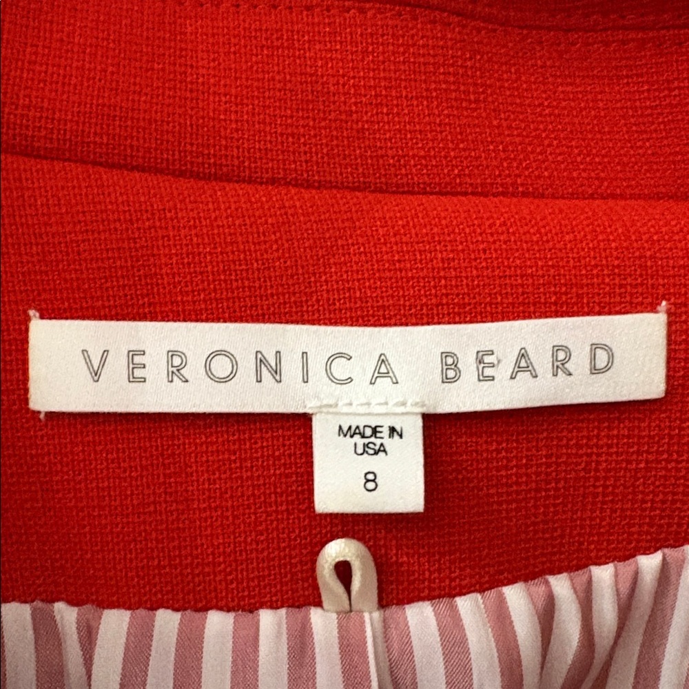 Veronica Beard orange Double-Breasted Blazer - size 8 - silver buttons - Picture 2 of 9